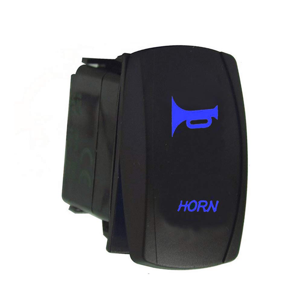Esupport Car Motor 12V 20A Light Button Rocker Toggle Switch Momentary Blue Led Horn Light Speaker 5Pin