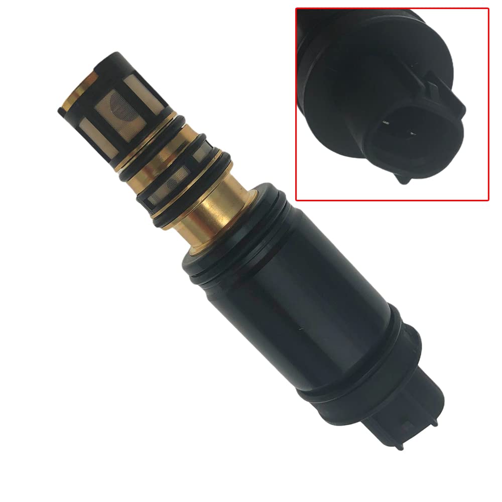 Generic Stainless Steel A/C Compressor Control Solenoid Valve Electronic 2 Pin Connector Compatible With Sienna 3.5 Liter V6 Engine 2011-2016 Replacement For Tsb19C Compressor