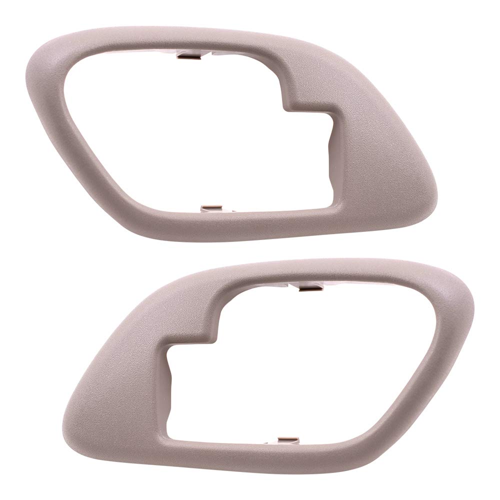 Autoandart Replacement Pair Set Inside Inner Tan Door Handle Trim Bezels Compatible With Pickup Escalade Tahoe Suburban Yukon