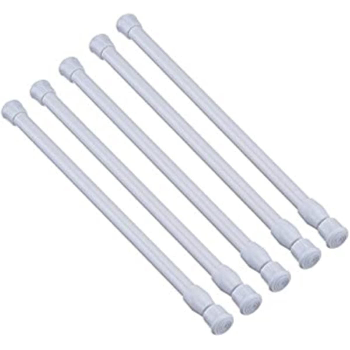 Spring Tension Curtain Rod 8 To 11-Inch Adjustable, 2 Pack Small Short Kitchen Curtain Rods, Heavy Duty And No Drilling No Screws For Window Doorway