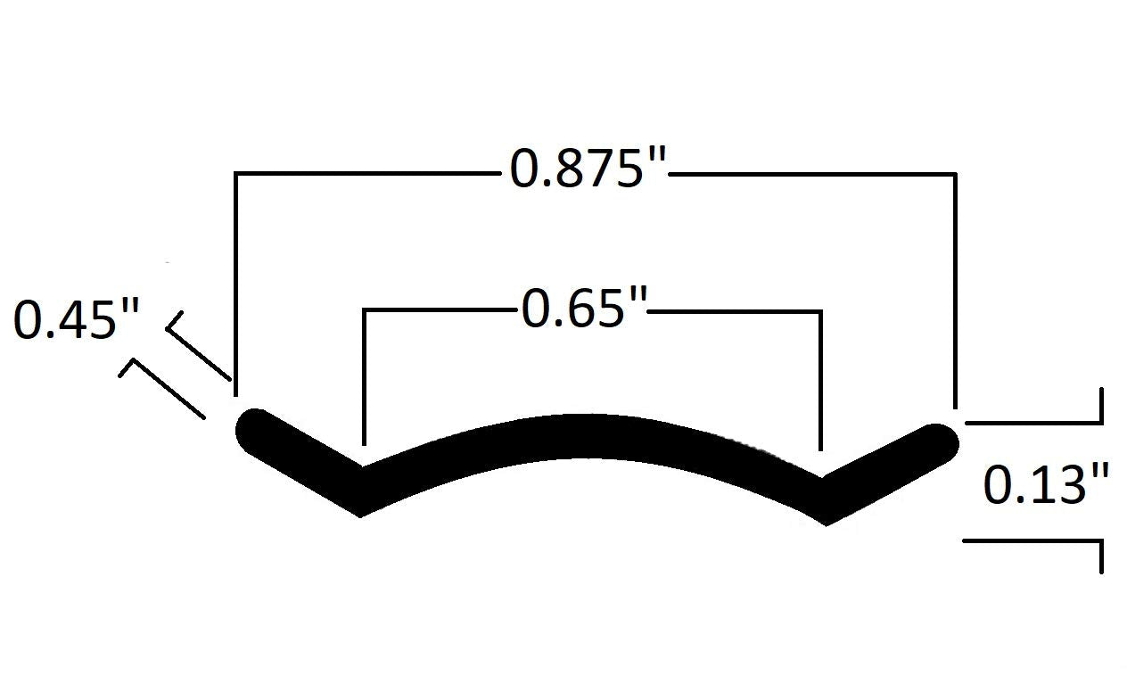 Qpn Black Vinyl 7/8' Insert Molding Trim Screw Cover Rv Camper Travel Trailer (100 Ft, Black)