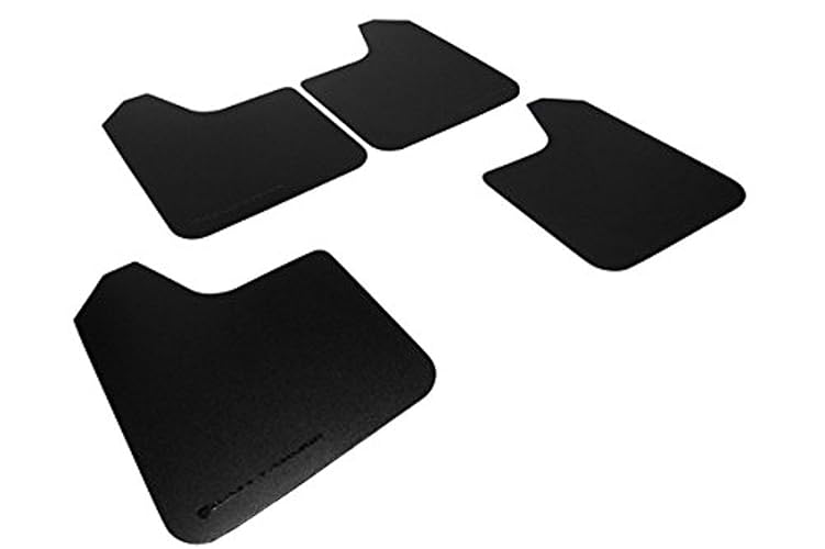 Rally Armor Mf12-Bas-Blk Basic Black Mud Flap With Logo (Universal Fitment (No Hardware)), 1 Pack