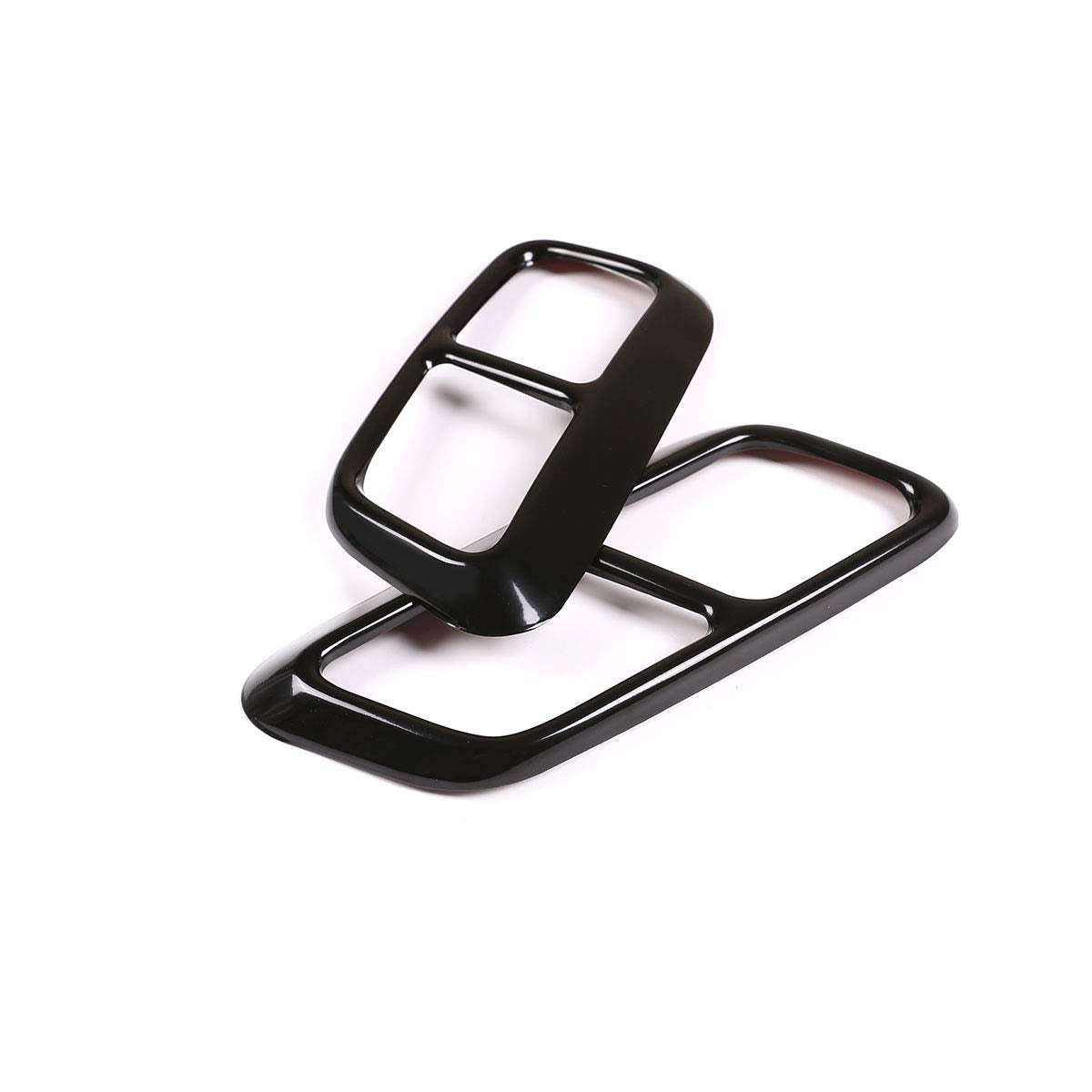 Cheya 2Pcs Bright Black Chrome Stainless Steel Car Tail Exhaust Pipe Cover Trim For Range Rover Sport 2018 2019 2020 Year Accessories