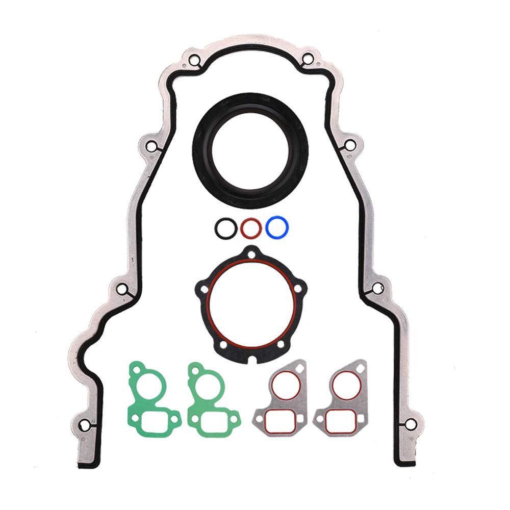 Timing Cover Gasket Set - Compatible with 4.8L 5.3L 5.7L 6.0L 6.2L Chevy Silverado, Suburban, Tahoe, GMC Sierra, Yukon, Savana, Cadillac Escalade - Replace 12633904 TCS45993