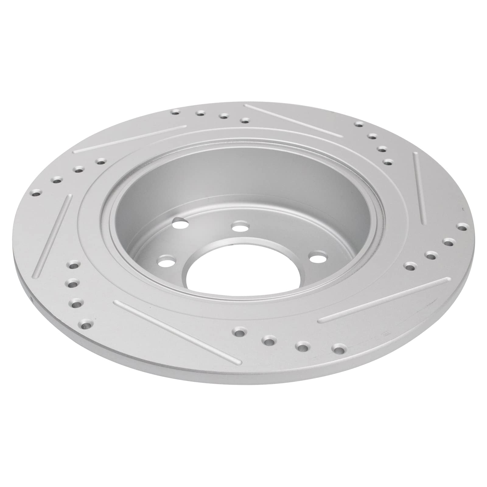 Trq Performance Rear Drilled Slotted Coated Brake Rotor Set For Chrysler Dodge Jeep Mitsubishi