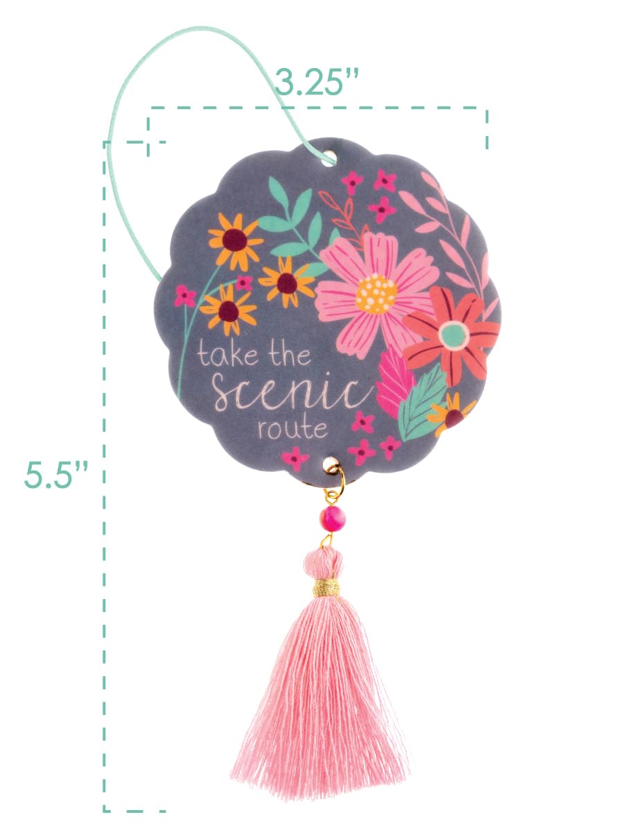 Karma, Essential Oil Air Freshener For Cars Set Of 2, Home & Office - Colorful Decorative Hanging Air Freshener With Tassel, Sce