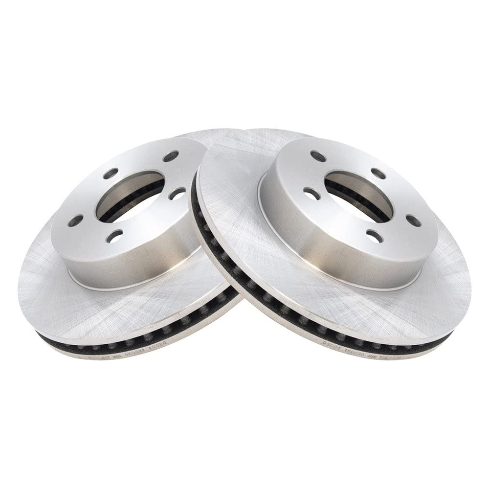Trq Front Brake Rotors Set Vented Compatible With 2002-2007 Jeep Liberty