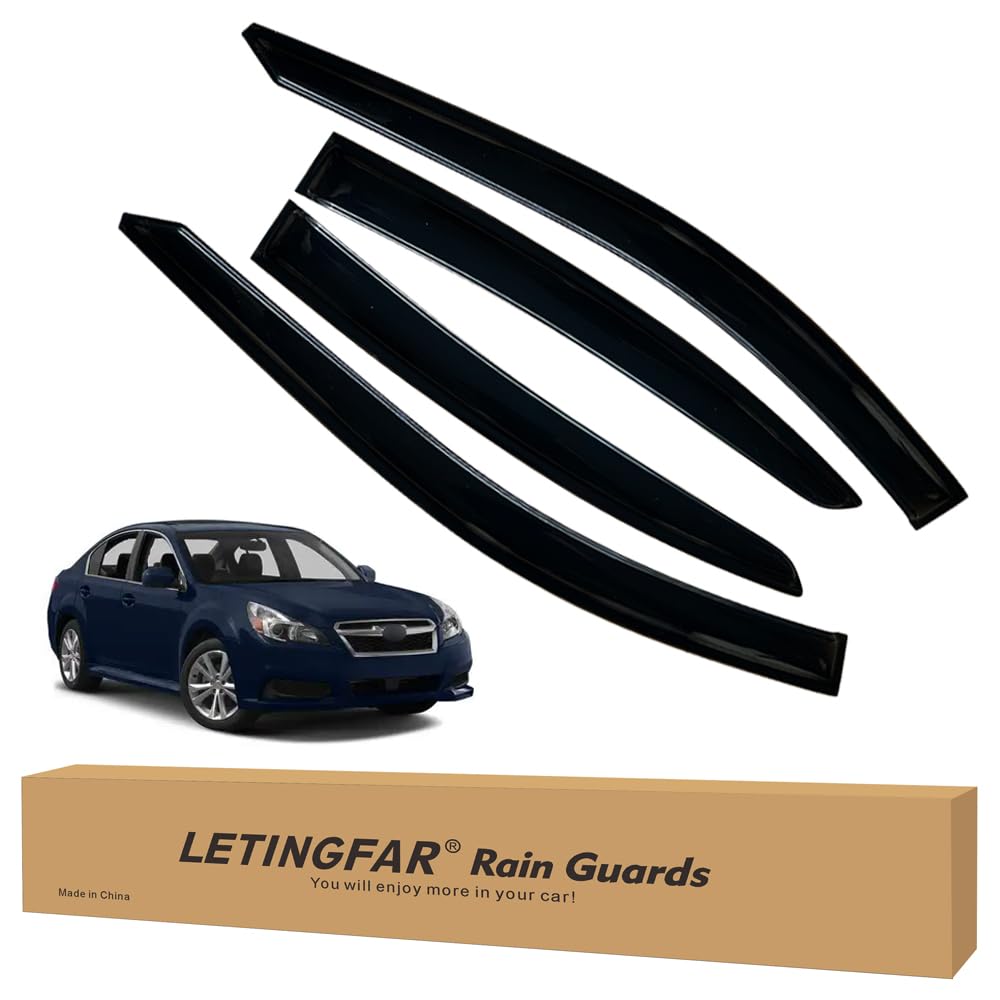 LETINGFAR Window Visors Rain Guards for Subaru Legacy 2010 2011 2012 2013 2014 Accessories, Wind Deflectors Vent Shades for Suba