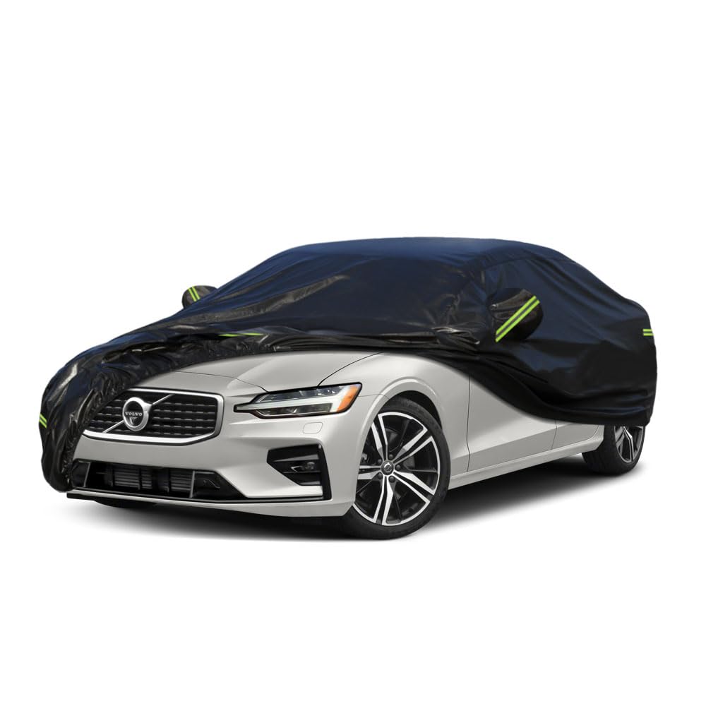 Kaugung 7 Layers Car Cover Custom Fit Volvo S60 From 2000 To 2025, Outdoor Waterproof All Weather Sun Rain Dust Snow Protection