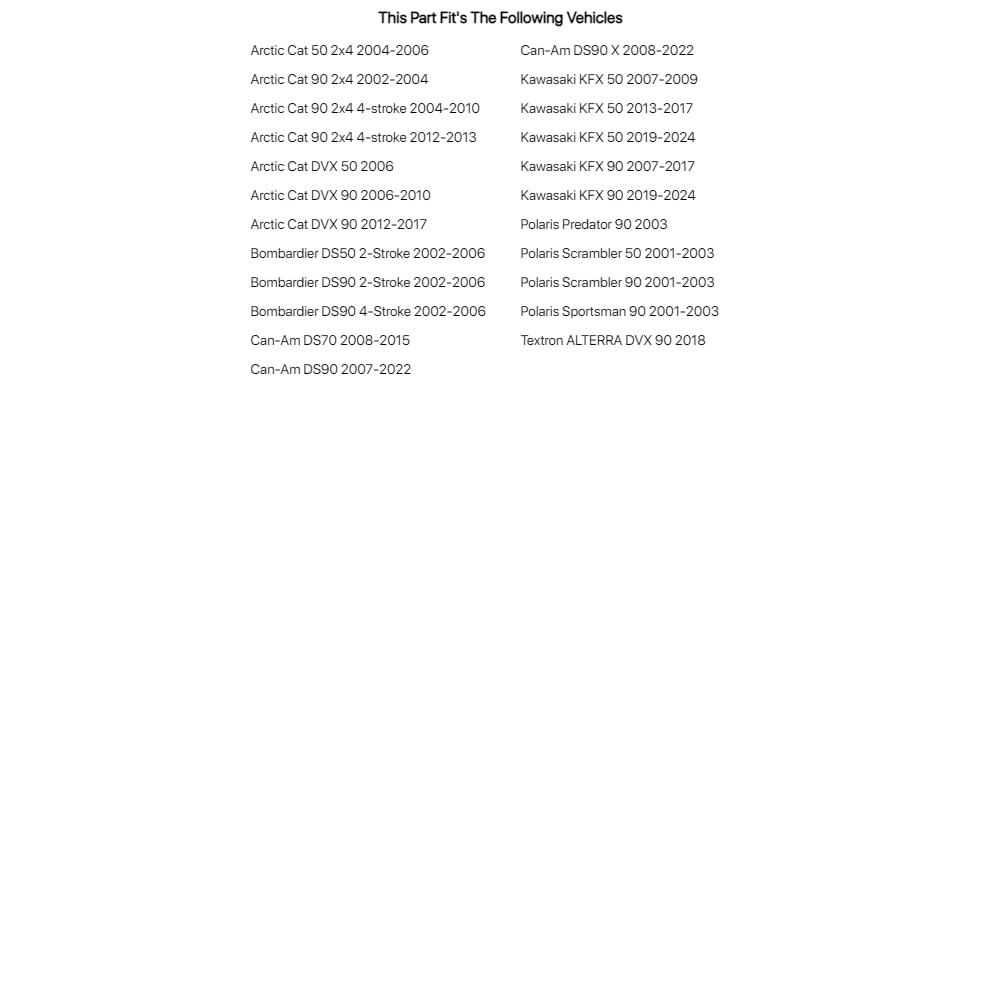 Tusk Rear Axle Bearing And Seal Kit For Polaris Predator 90 2003