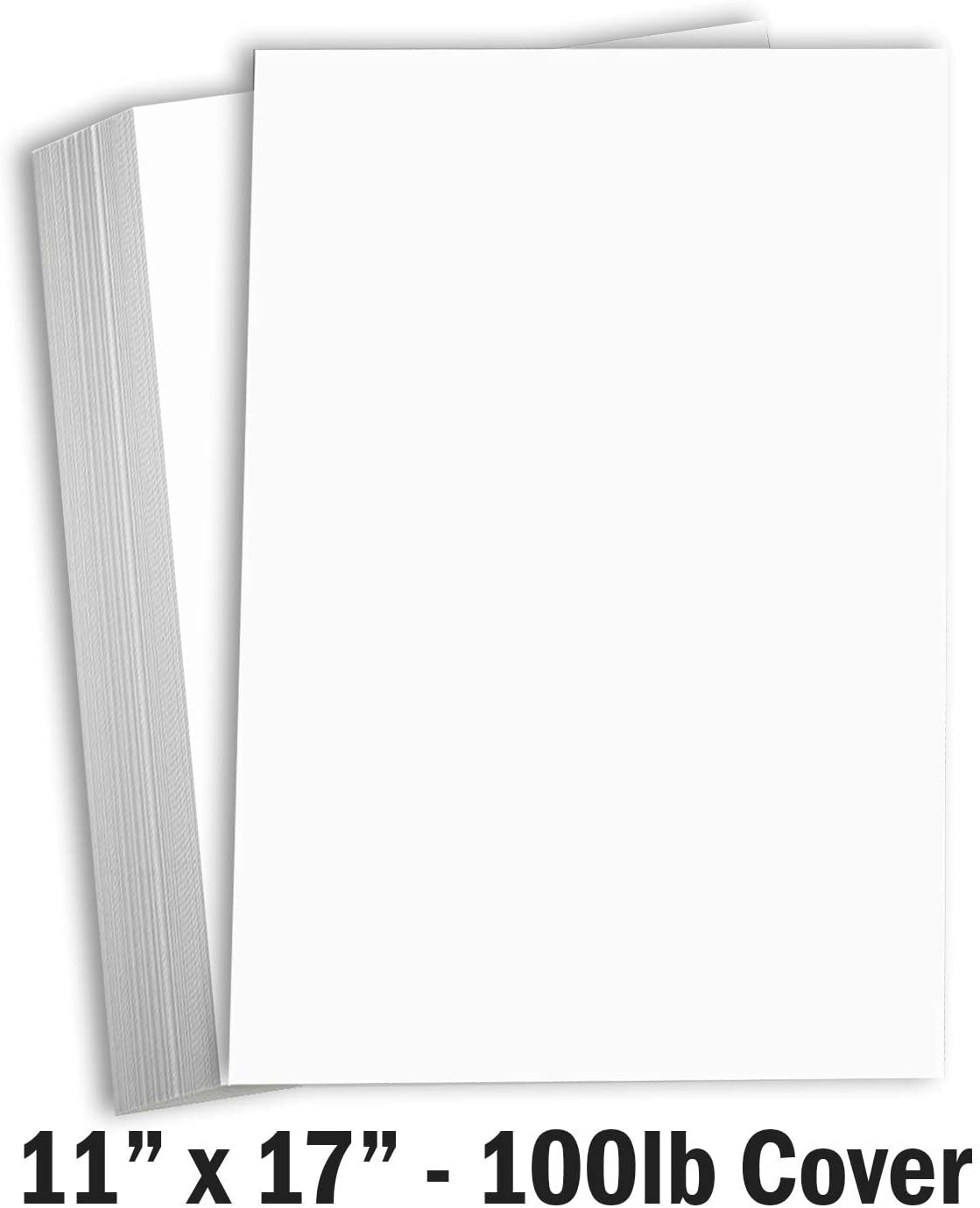 Hamilco White Cardstock Thick 11X17 Paper - Heavy Weight 100 Lb Cover Card Stock 25 Pack