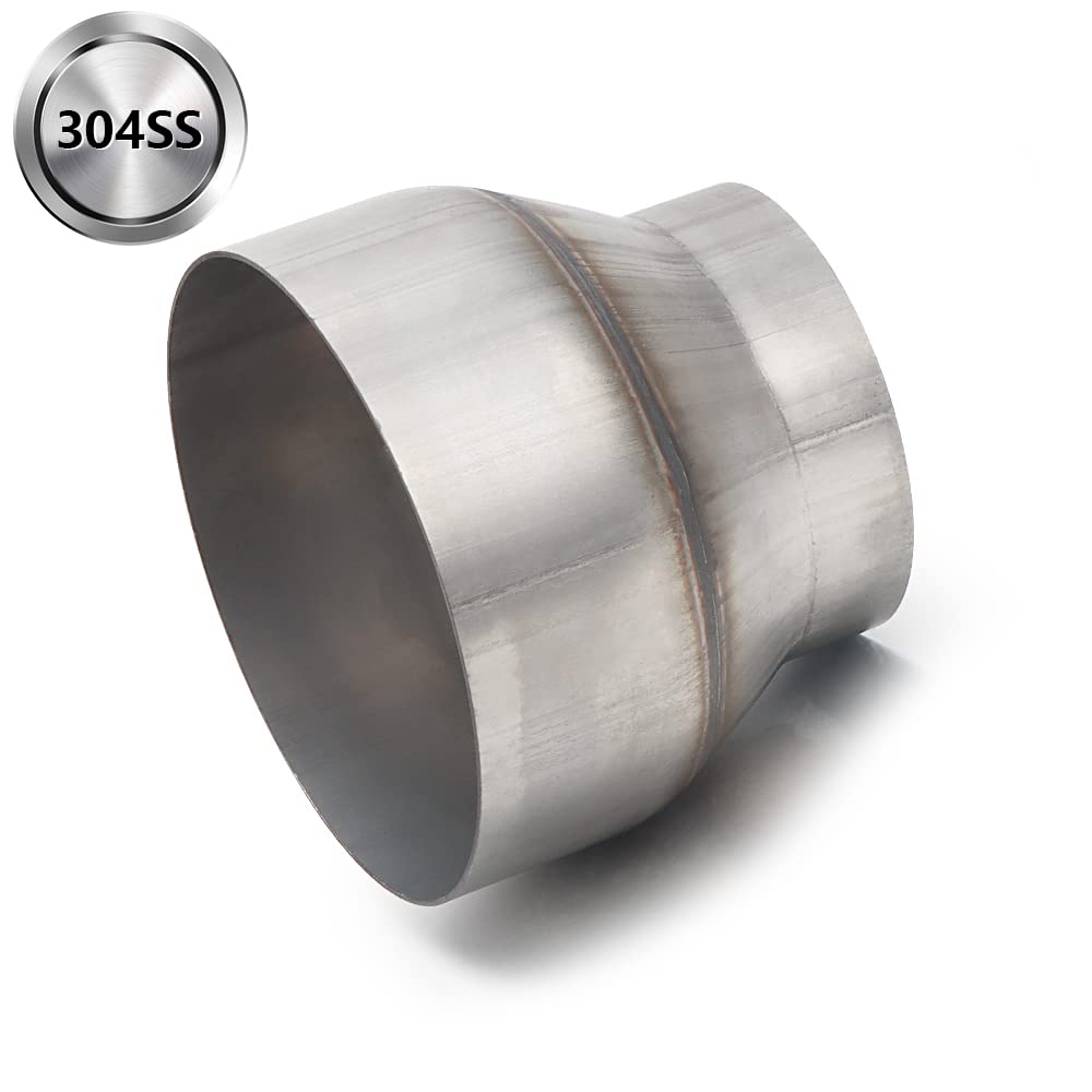 A-Karck Exhaust Adapter Connector 3' Od To 5' Od, Exhaust Pipe Reducer 4' Overall Length 304 Stainless Steel