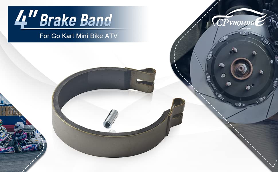 Go Kart Mini Bike 4'' Brake Band & Pin Kit For 4' Drum Fits For Go Cart Atv Mini Bike Brake Drum