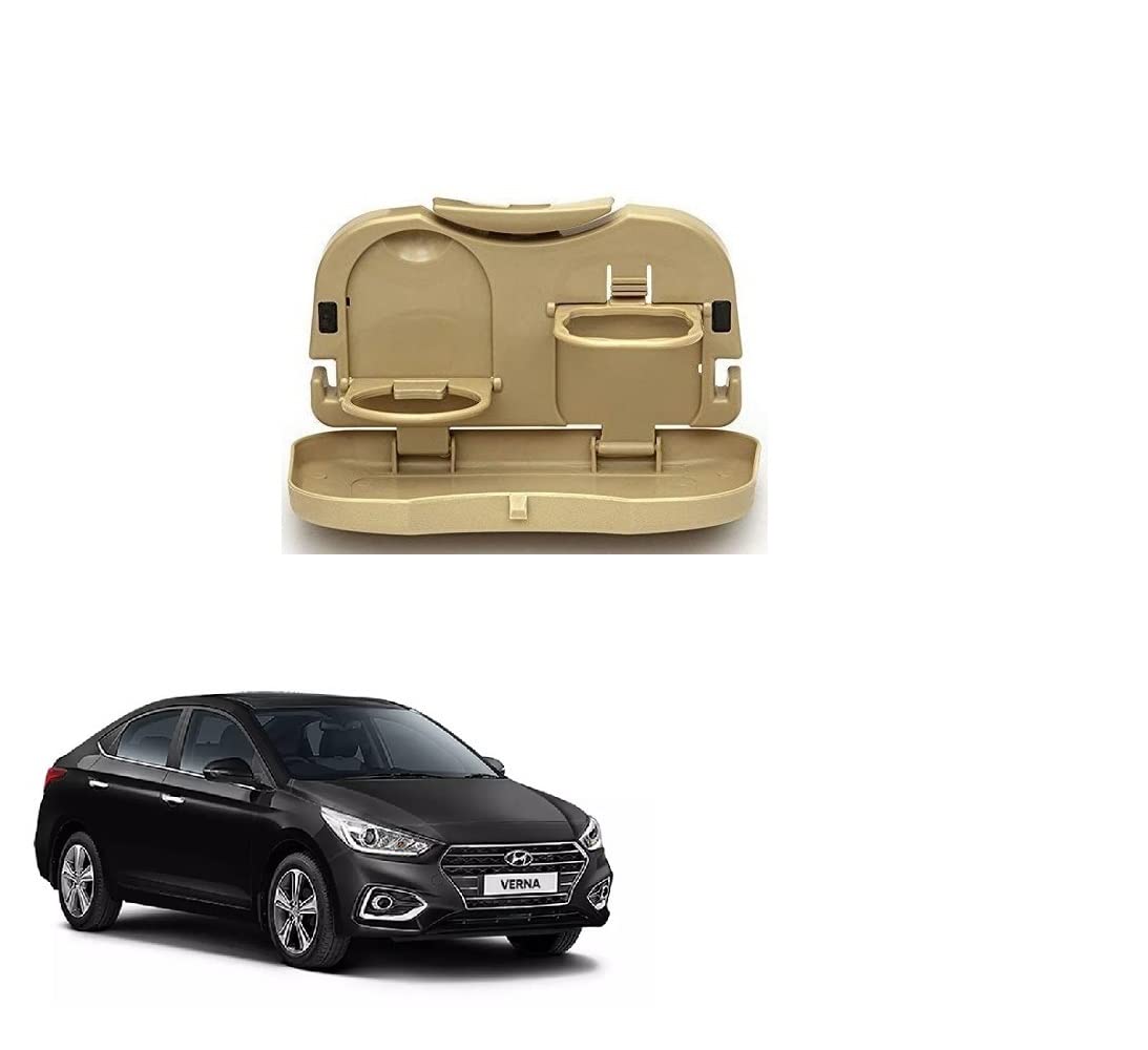 Stylish Foldable Compact Car Back Seat Tray for Food/Drinks/Cup/Bottle Holder Universal Pack of 1 Suitable for Hyundai Venue