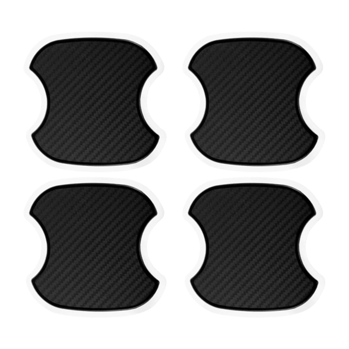 Smilfuy 4Pcs Car Door Handle Cup Scratch Protectors, Tpu Carbon Fiber Door Bowl 3D Sticker, Car Door Handle Paint Cover Guard Pa