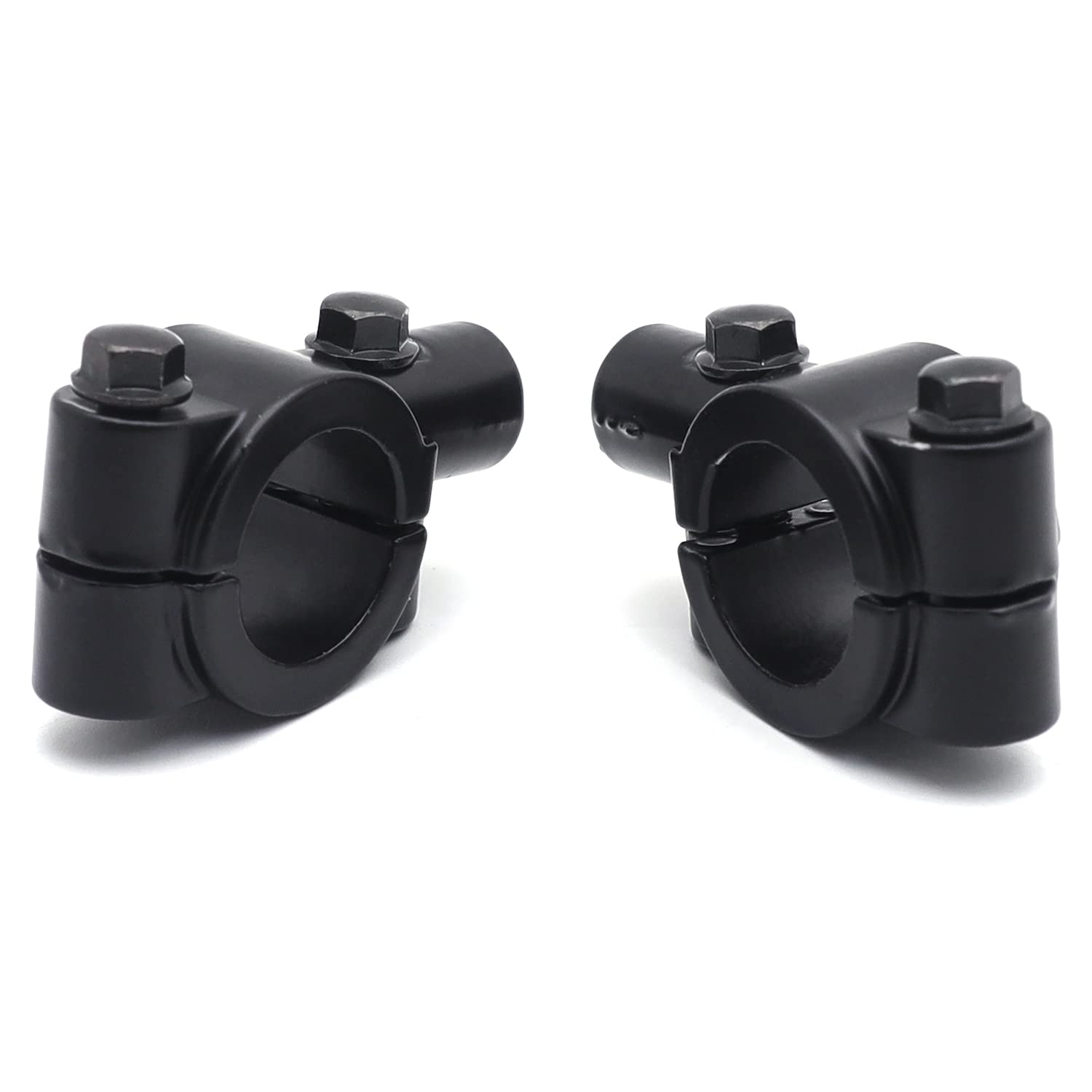 Httmt Mt-Jingzuo-002-25-Bk Group Black 1 Inch 25Mm Motorcycle Handlebar 10Mm Mirror Thread Mount Holder Clamp Adaptor