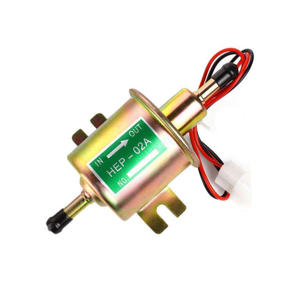 Electric Inline Fuel Pump 12V Universal Transfer Low Pressure Gas Diesel Gasoline Fuel Pump For Carburetor Lawnmower 4-7 Psi