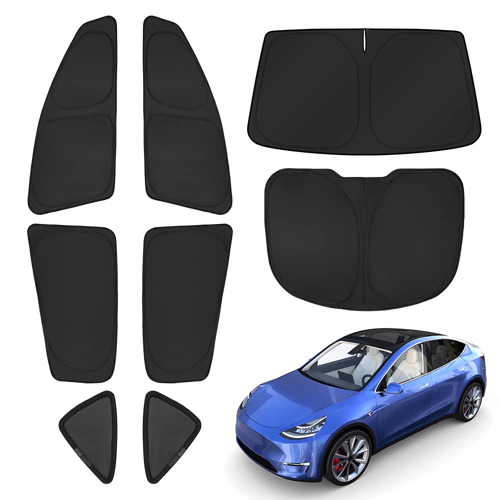 T Tgbros Window Privacy Sunshade For Tesla Model Y Accessories 2020-2024 Windshi WBCARB0923X6G7W