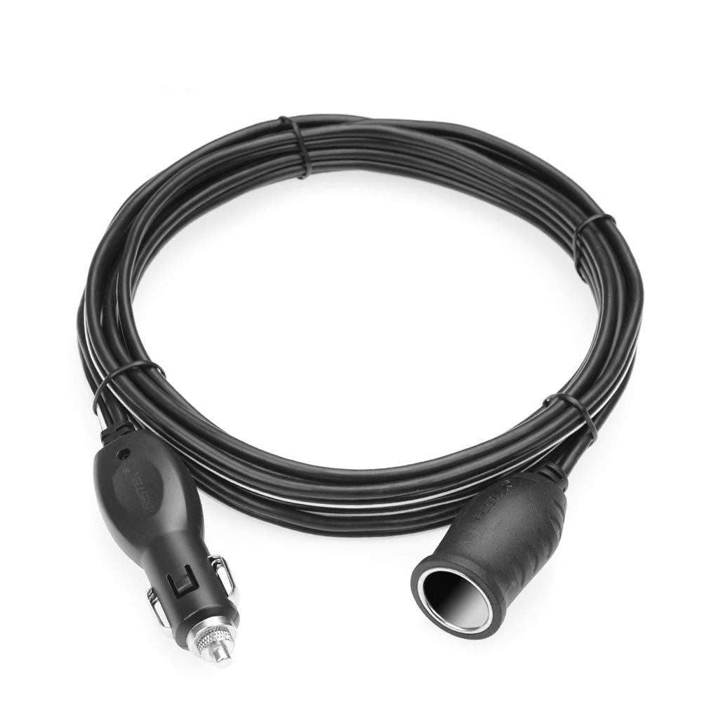 Bestek 12.1Ft / 3.7M 12V 24V Cigarette Lighter Extension Cord, 12Awg Heavy Duty Cigarette Lighter Cable With Cigarette Lighter P