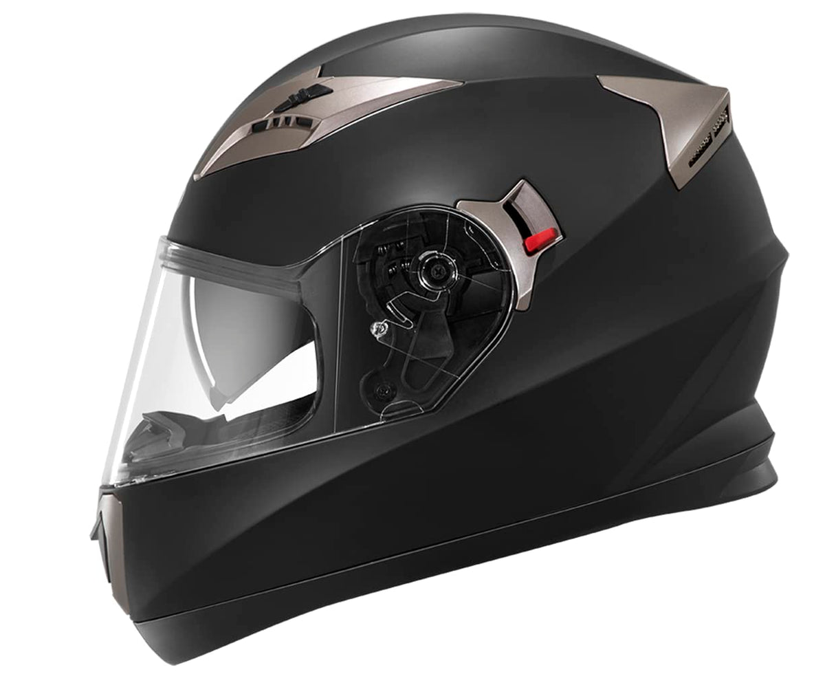 Motorcycle Full Face Helmet DOT Approved - YEMA Helmet YM-829 Motorbike Moped Street Bike Racing Casco Moto Helmet with Sun Viso