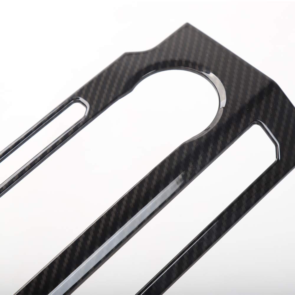 Voodonala Carbon Fiber Grain Central Control Volume Panel Decorative Trim For Ford F150 2015 2016 2017