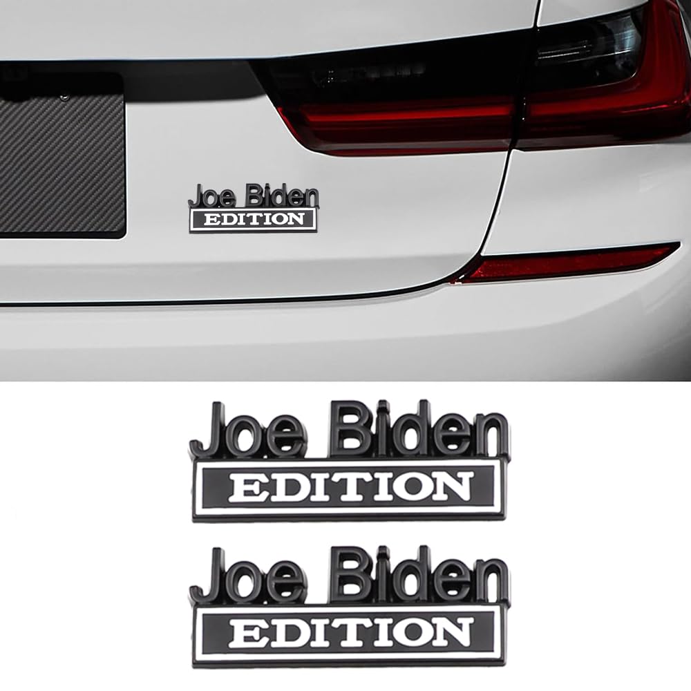 2 Pcs Joe Biden Edition Emblem Car Side Rear Front Hood Trunk Door Badge 3D Decal Sticker for Car Truck SUV CR-Edition CR-Editio