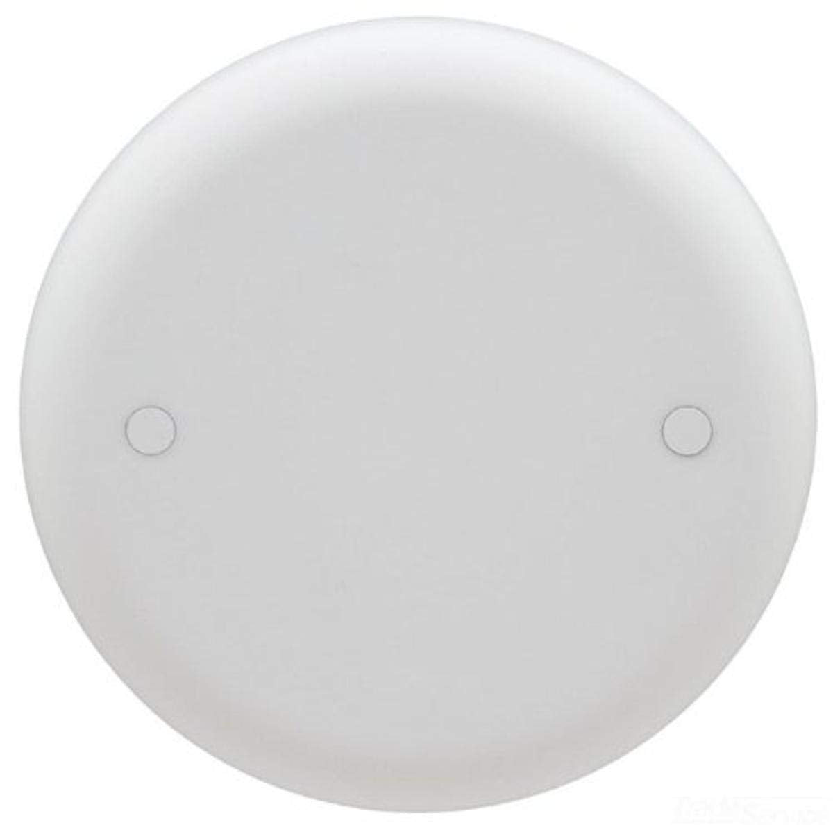 Carlon CPC4WH Ceiling Fan Box Cover, Round, Blank, 4-Inch Diameter, White