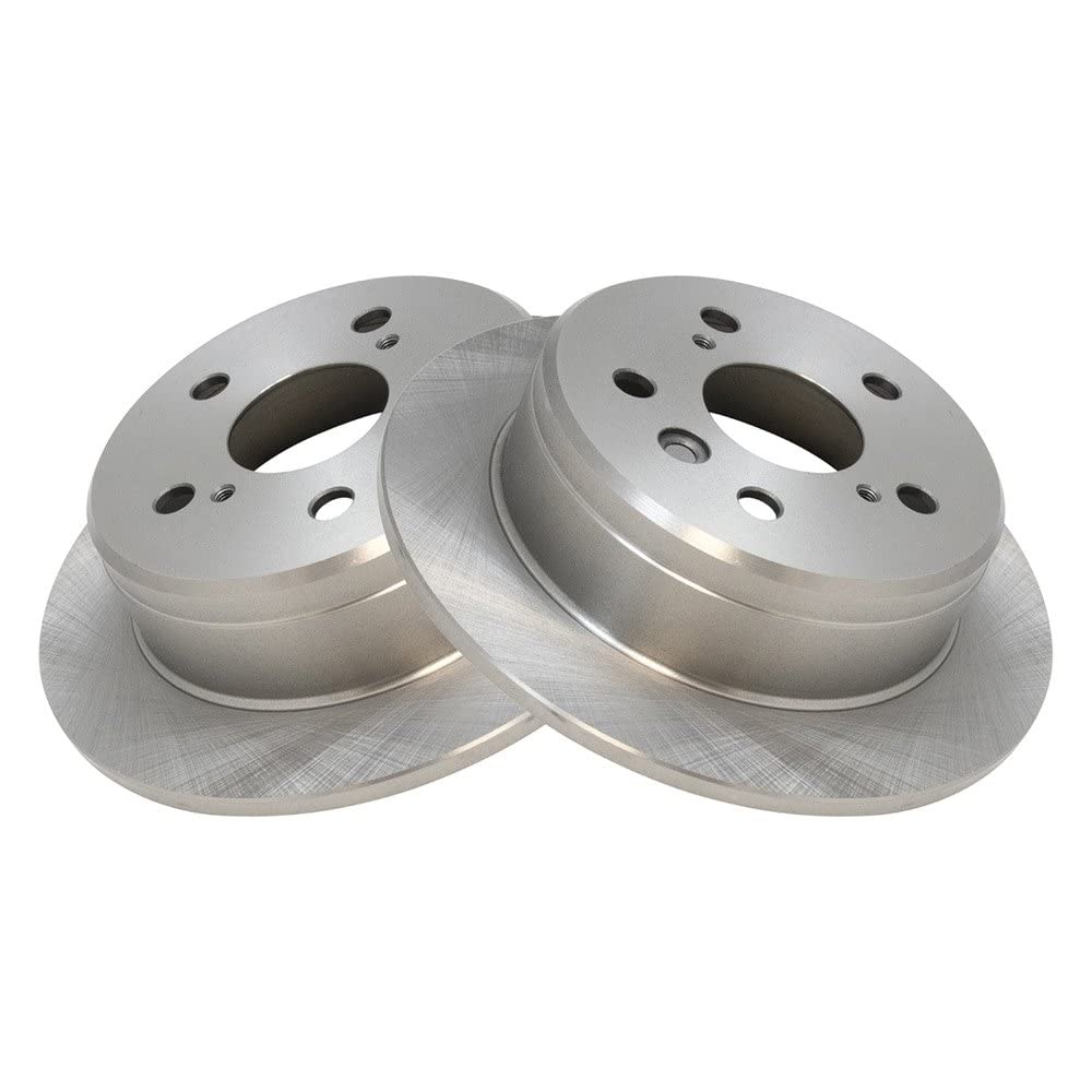 Trq Rear Brake Rotors Set Solid Compatible With 1997-2001 Lexus Es300 1992-2001 Toyota Camry 1999-2003 Solara