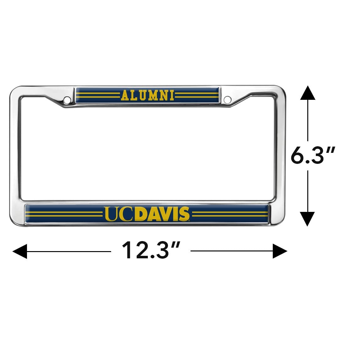 UC Davis Alumni Logo Full Size Standard License Plate Metal Frame