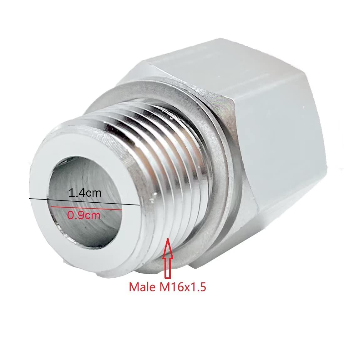 Ls Engine Swap M16 1.5 Adapter To 1/4 Npt Oil Pressure Sensor Ls1 Lm7 Lr4 Lq4 Ls6 L59 Lq9 Lm4 L33 Ls2 Lh6 L92 L76 Ly2 Ly5 Ly6 Lc9 Lfa Lh8 Lmg Ls3 L98 L9H L20 L94 Lz1 L99 L96 Lc8 L77