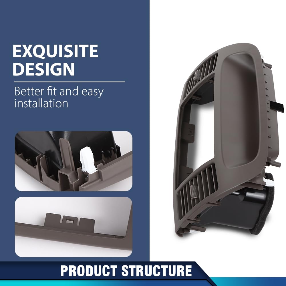 Pit66 Center Dash Bezel Trim Vents Compatible With Toyota Camry 2002 2003 2004 2005 2006 Brown