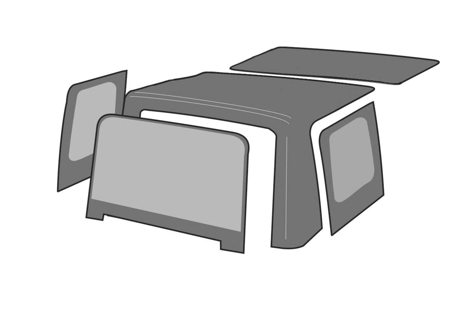 RAMPAGE PRODUCTS Rampage Factory Replacement Soft Top | Vinyl, Black Denim with Clear Windows | 98815 | Fits 1995 - 1998 Suzuki Sidekick/Geo Tracker