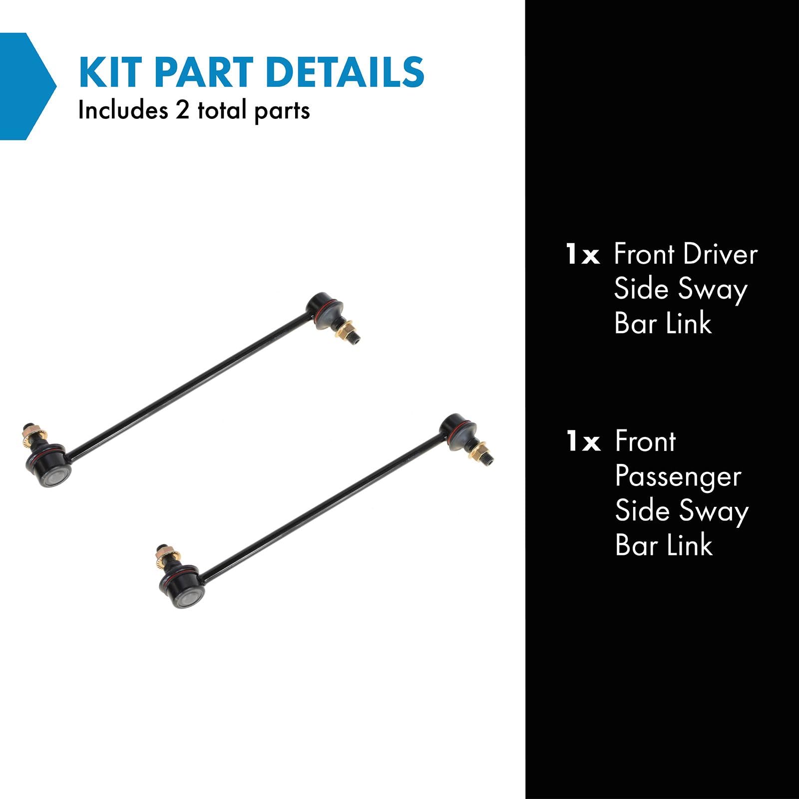 Trq Front Sway Bar Stabilizer Link Set Compatible With 2001-2005 Acura Mdx 2018-2021 Chevrolet Equinox Gmc Terrain 1999-2004 Hon