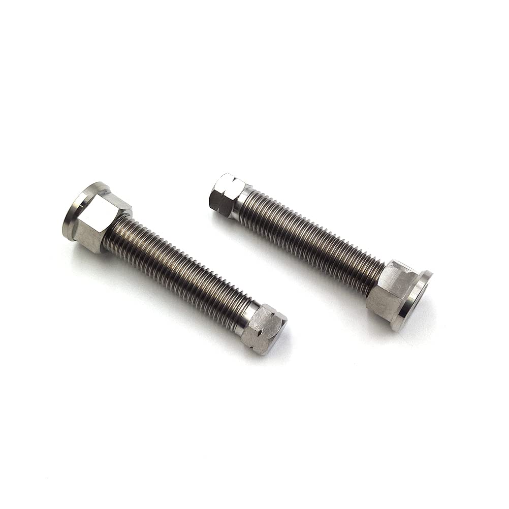 Prootom Motorcycle Titanium Alloy Chain Adjuster Bolt 1 Pair M8*1.25 Motocross For Crf Wrf Yzf Kxf Rmz Dirt Bike (M8 Natual)