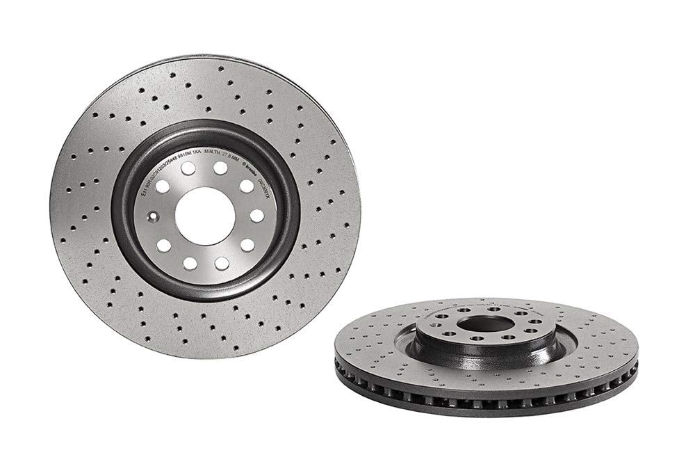 Brembo 09.C306.1X Xtra Uv Coated Pillar Vented Drilled Front Brake Rotor Audi/Chrysler/Cupra/Seat/Skoda/Skoda (Svw)/Vw/Vw (Faw)/Vw (Svw) Oe# 1K0615301Ad