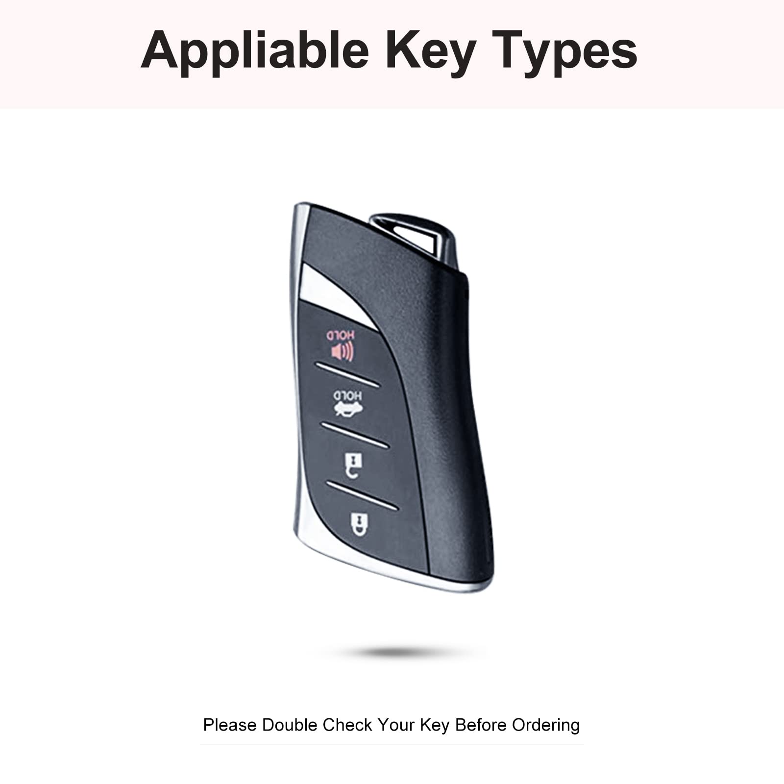 Ruabiban For Lexus Key Fob Cover With Keychain, Pink Genuine Leather Crystal Key Case Protection Shell Compatible With Lexus Es3