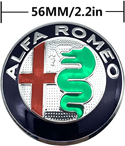 Jdclubs 4Pcs 2.22Inch Car Logo Abs Material Wheel Center Cap Sticker Wheel Emblem Badge Logo Stickers (Fit Alfa Black)