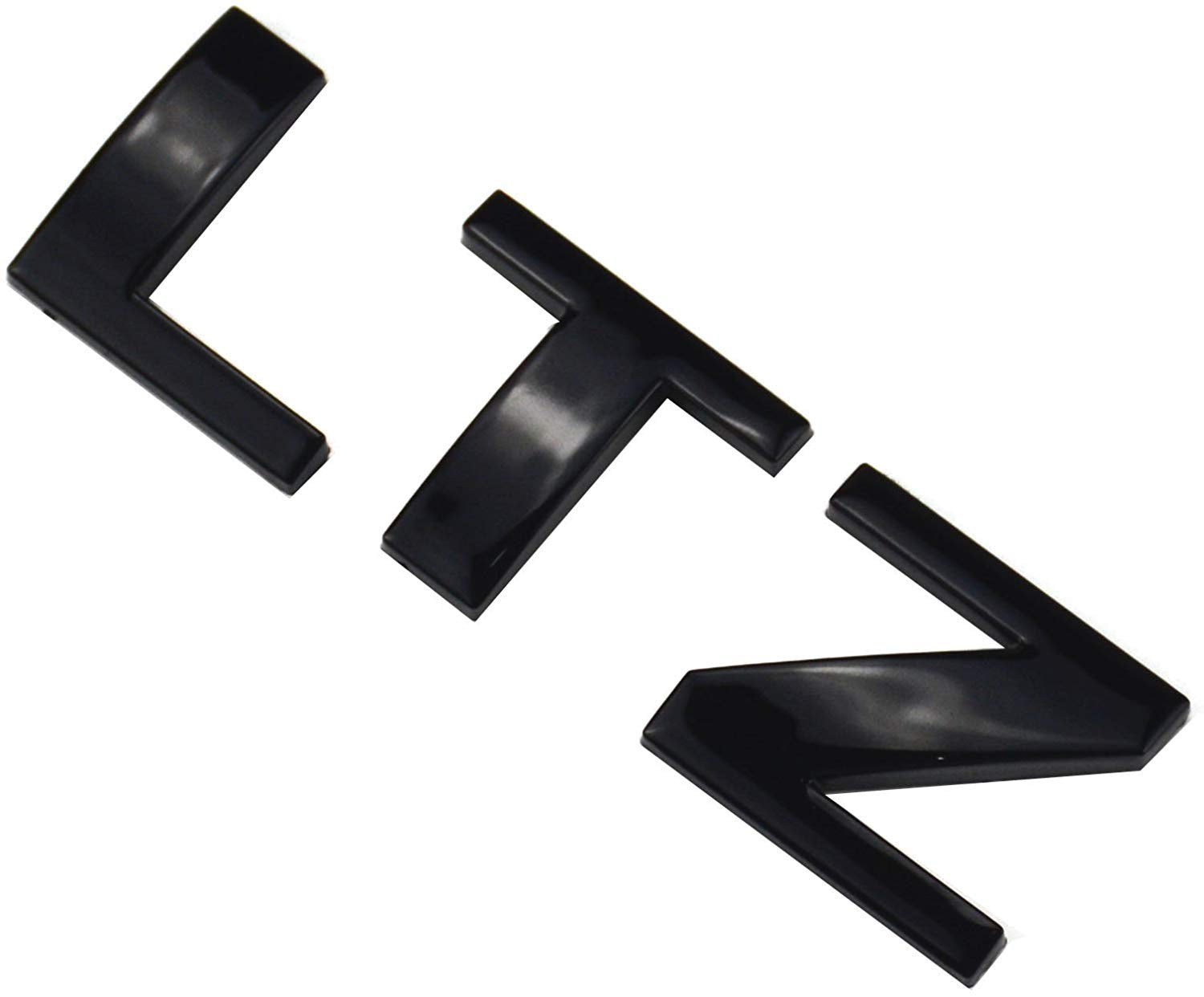 2 Pack Ltz Letter Nameplate Emblem Badgs Compatible For Silverado 1500 2500Hd Tahoe Sierra Suburban Colorado (Gloss Black)