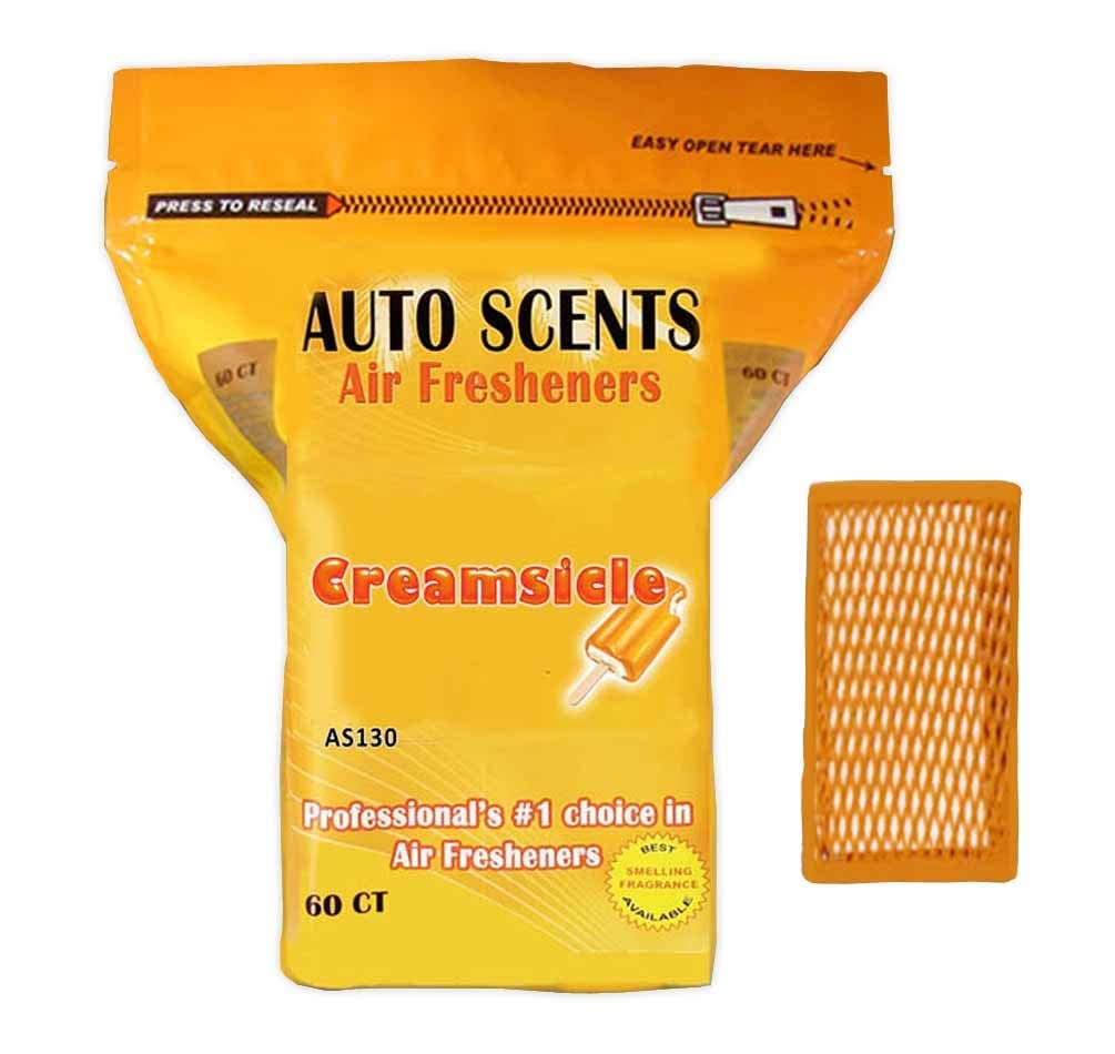 Professional Air Freshener Pads - Remove the Worst Smells with These Heavy Duty Pads (60 Pads per Pack) (Creamsicle)