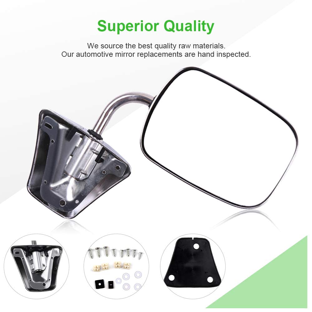 SCITOO Side Mirrors Fit For 1973-1991 For Chevy Blazer Suburban 1973-1987 Pickup Truck 1988-1991 Pickup Truck/For GMC Truck Driv
