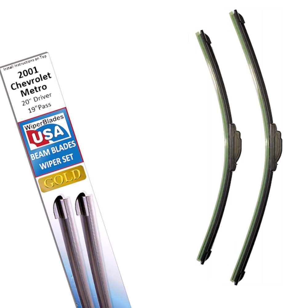 Beam Blade Wipers Set For 2001 Chevrolet Metro Replacement Set - Wiperbladesusa Gold Beam Wiper Blades Wipers Set
