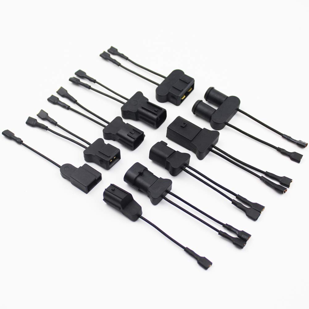 Farbin Car Horn Special Plug Compatible With Au/Di Adapter Wiring Harness Pigtail Socket Car Horn Connector Harnesses Cable 2Pcs