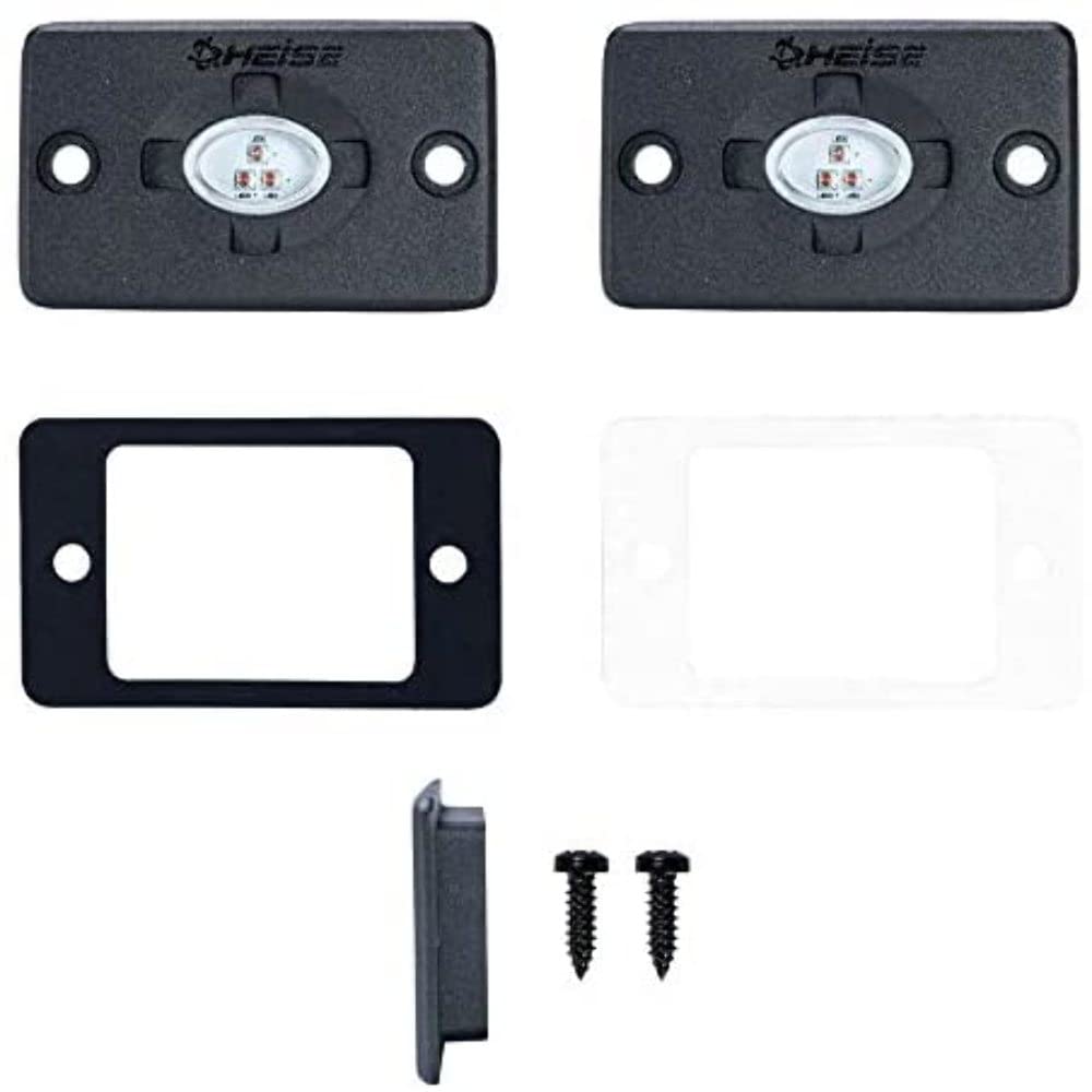 Heise Metra He-Fmtl1A 1.5 Inch X 3-Inch Flush-Mount Aux Accent Lighting Pod (Amber)