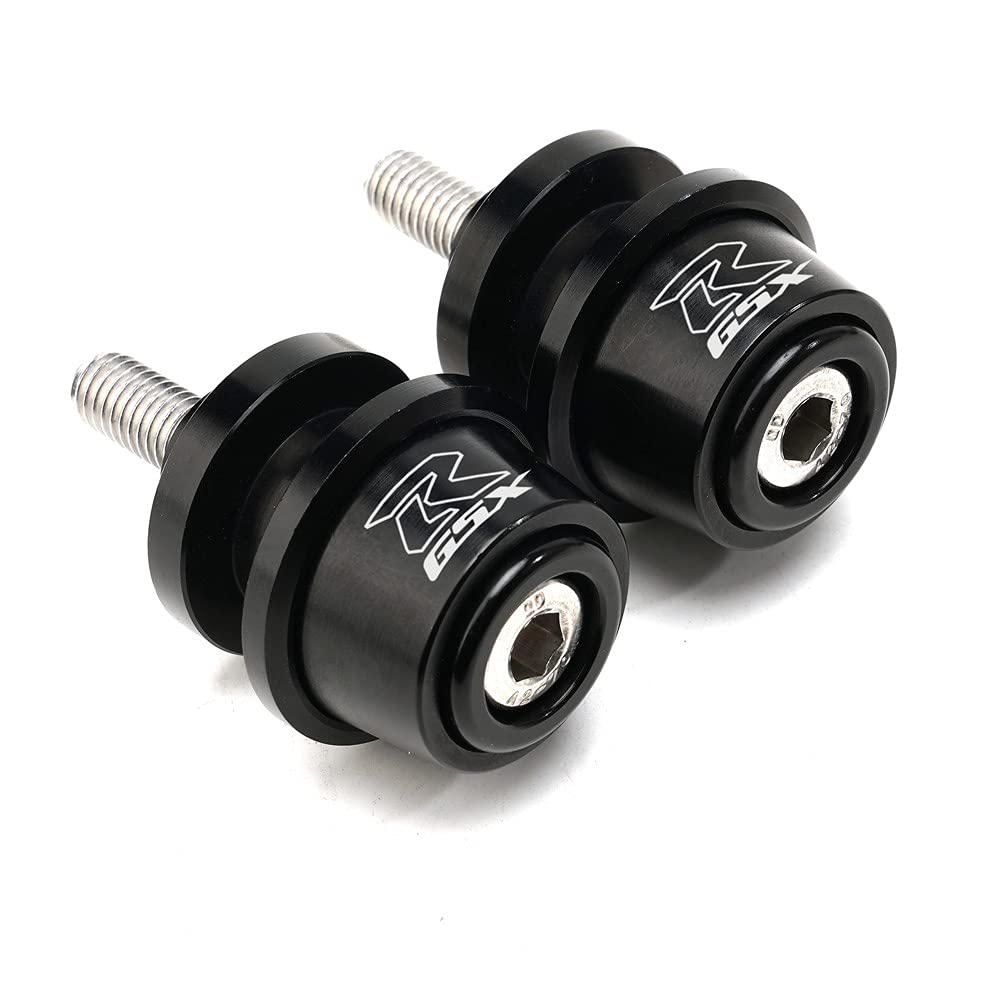 Motorcycle Swing Arm Spools Sliders, Cnc Swing Arm Stand Screw, Swingarm Stand Paddock Compatible For Suzuki Gsxr1000 Gsxr1300 Gsxr600 Gsxr750 Gsxr 125 Gsxr 150 (Black)