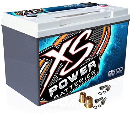 XS Power D3100 12V AGM 5000A Car Audio Battery/Cell+FREE 580 TopPost Terminals