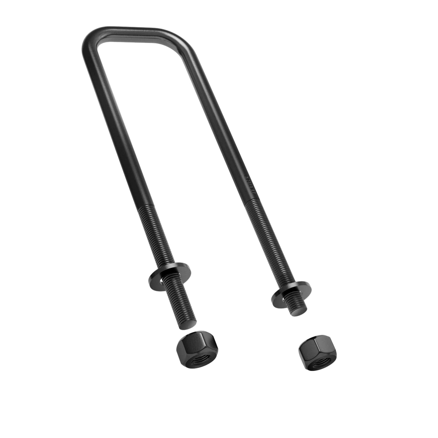 Leaf Spring Axle Extended U-Bolts (Square Bend) Compatible With Ford 1999-2004 F250 F350 Super Duty Excursion 4Wd 4X4-12 Inch Length - 3.15 Inch Width - F-250 F-350 - Black