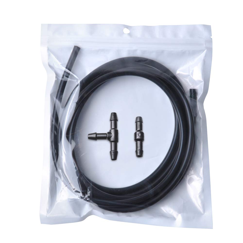 Otuayauto Windshield Washer Hose Kit, Universal Washer Fluid Hose With Hose Connector (3 Meters Length)