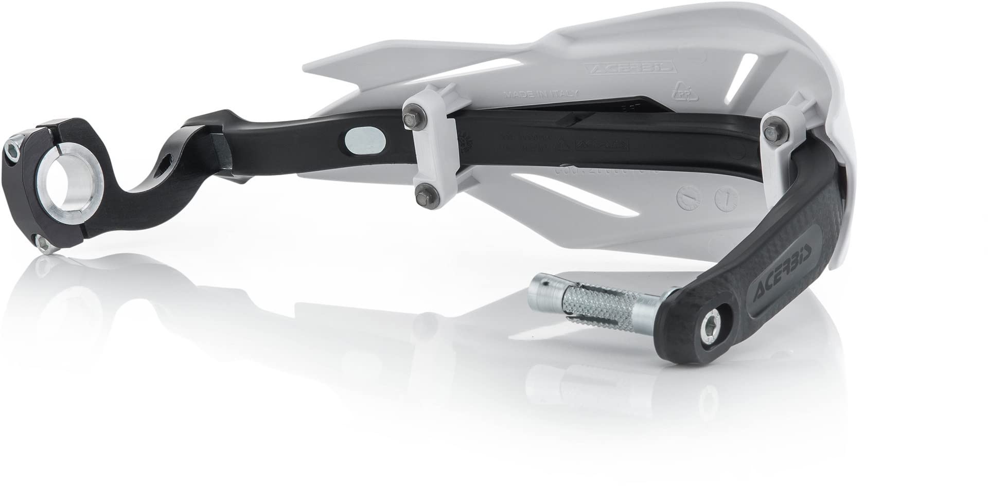 Acerbis 22397.237 Moto Hand Guards, White/Black, Size Unifit