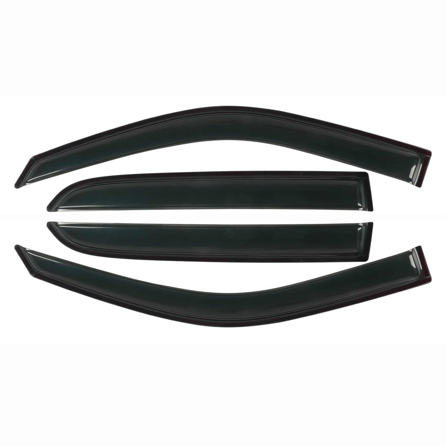 Window Visors Rain Guards Fit For 2009-2018 Dodge Ram 1500 Crew Cab, 10-24 Ram 2500/3500 Crew Cab & Mega Cab, 19-23 Ram 1500 Cla