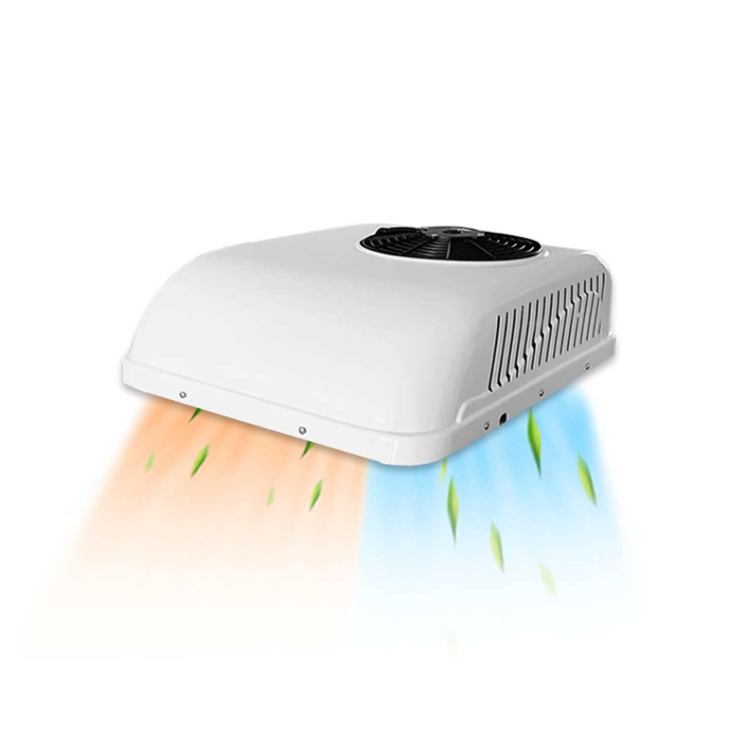 Aspligo 12 Volt Dc Air Conditioner Electric Parking Rooftop Rv Air Conditioner 8800Btu 12V Ac Unit For Motorhome Semi Truck Trailer Camper Van Heating And Cooling